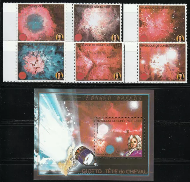 Guinea 1989 Sc B38-B44+souvenir sheets Mi 1249-1254+ Blocks 326-332 Astronomers