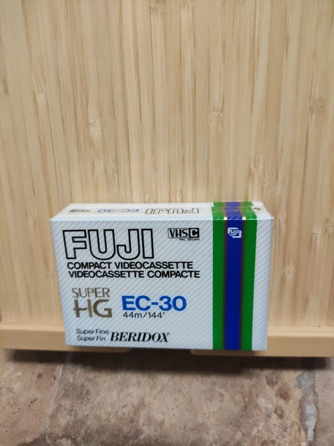 VIDEO TAPES COMPACT FUJI EC-30 44m VHS NEUF SCELLE D'ORIGINE x2