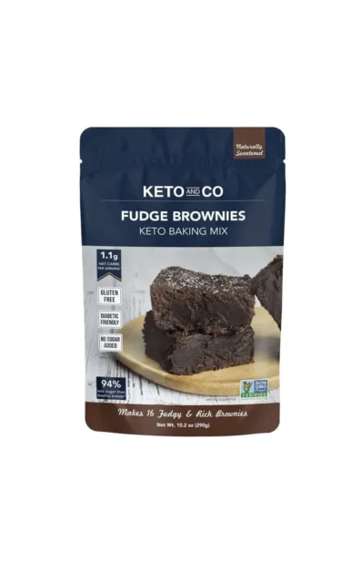 Keto Fudge Brownie Mix by Keto and Co | Just 1.1g Net Carbs Per Serving | Gluten