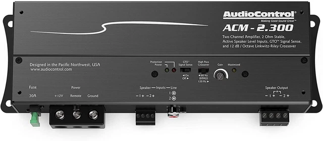 CONTRÔLE AUDIO ACM-2.300 300W RMS ACM série 2 ohms stable 2 canaux ...