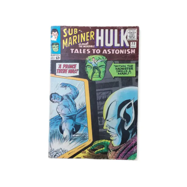 Sub-Mariner and The Incredible Hulk Tales To Astonish #72 (Oct 1965, Marvel)