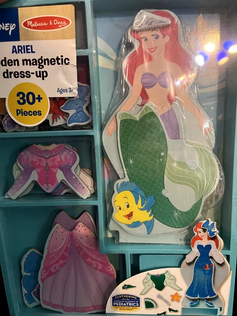 MELISSA & DOUG Disney Ariel Magnetic Dress-Up Wooden Doll Pretend Play Set  $20.35 - PicClick AU