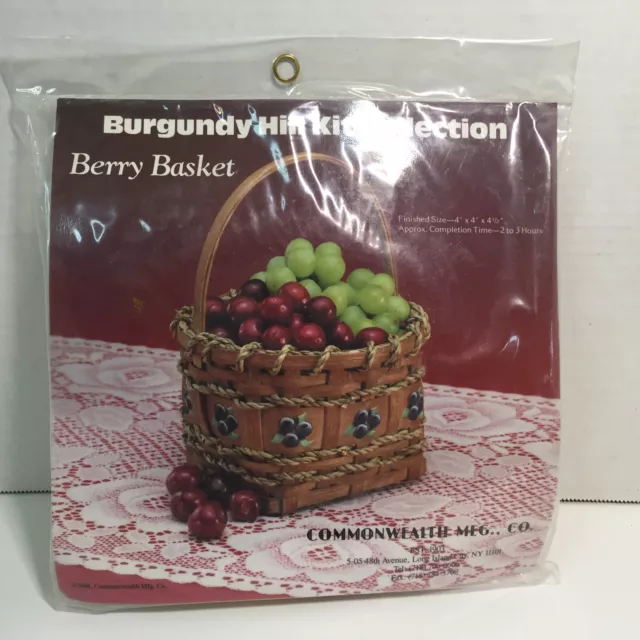 Kit de cesta Berry 4" colección Borgoña Hill fabricación de canastas