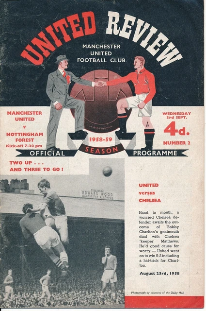 MANCHESTER UNITED v Nottingham Forest 1958/1959 - TOKEN INTACT!