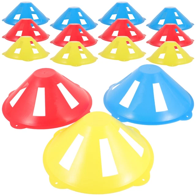 15 Pcs Sports Training Disc Training Markers Mini Footballs Logo Plate