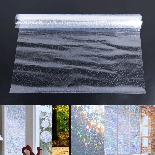 WICOART WINDOW DECAL STICKER CLING FAUX STAINED GLASS CORNER