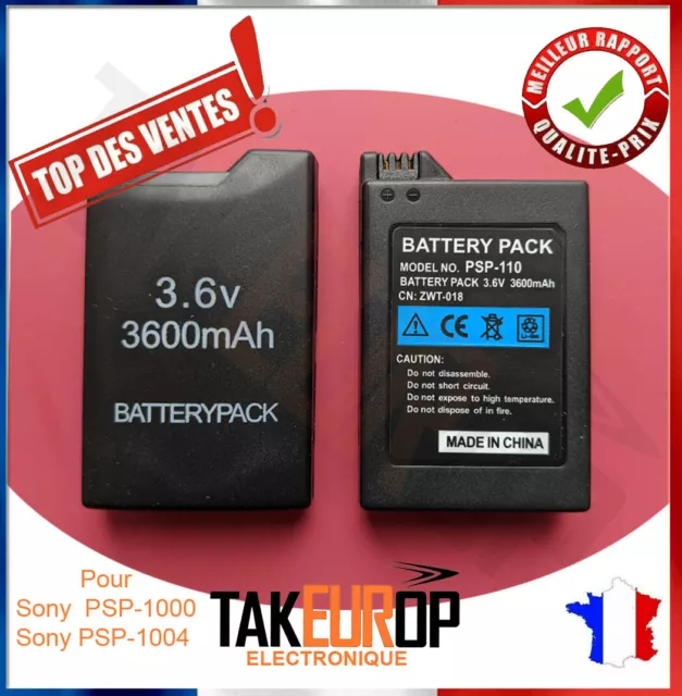 Batterie pour Sony PSP 1000 - 1004 (pas Slim & Lite) - 3600 mah