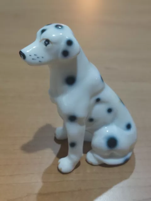 Dalmatian Dog Figurine Ceramic Pottery Figurine Apprx 3" Tall x  2" Sitting