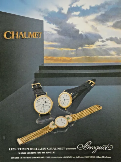 1985 Press Advertisement Les Temporelles Chumet Present Les Watches Breguet
