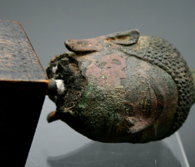 Antique Sukhothai Bronze Head Of Buddha Thai C14th/15th 7