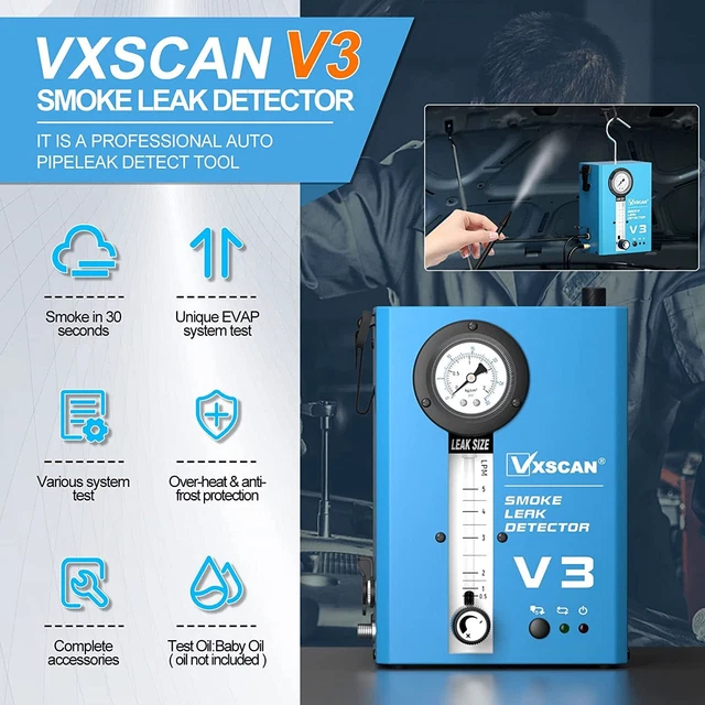 VXSCAN V3 Rilevatore automatico perdite fumo macchina sottovuoto tester diagnostico perdite