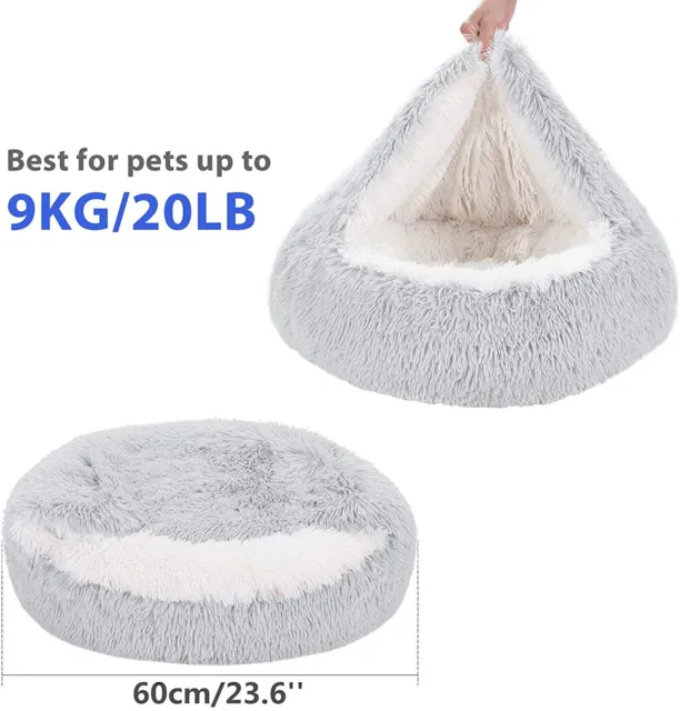 Plush Dog Cat Pet Sleeping Bed Anti-Slip Kennel Puppy Cave Warm Nest Super Soft 8