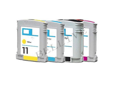 4 CARTUCCE COMPATIBILE PER HP10 HP11 Color InkJet CP 1700, DesignJet 10PS, 20PS