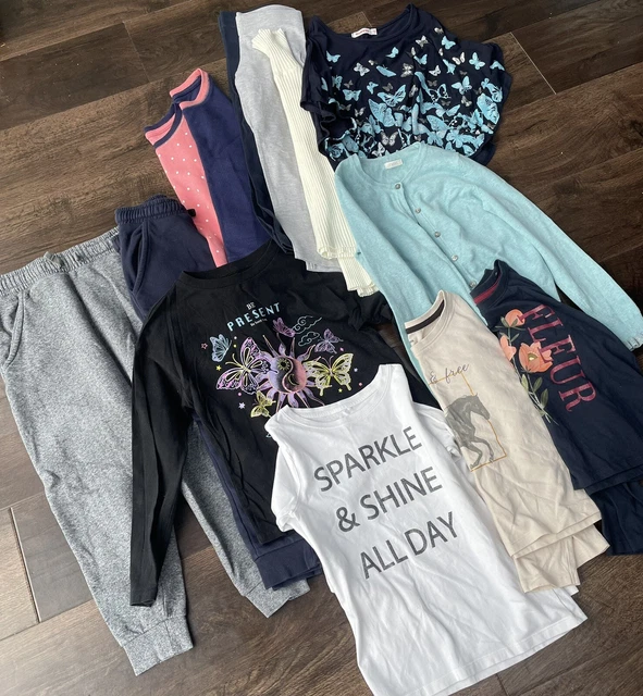 Girls Clothes Bundle X 13 Items NEXT M&S TU Blue zoo Age 7 Years Tops Leggings