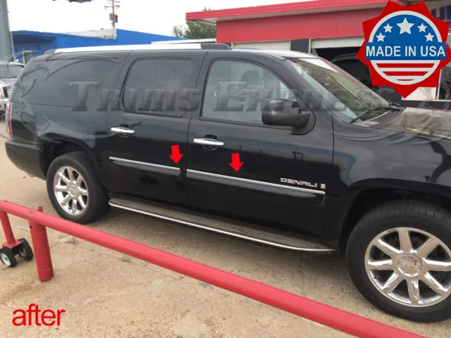 2007-2009 GMC Yukon XL Chrome Stainless Steel Body Side Molding Trim Overlay 1"