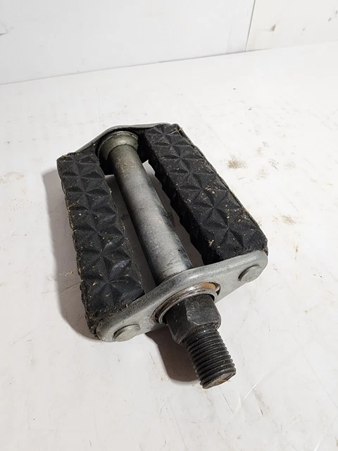 Vintage Square Style Bicycle Pedals - 1/2" Block PVC Pedals In Black Or Chrome For Lowrider/Cruiser Bikes 10 thumbnail image