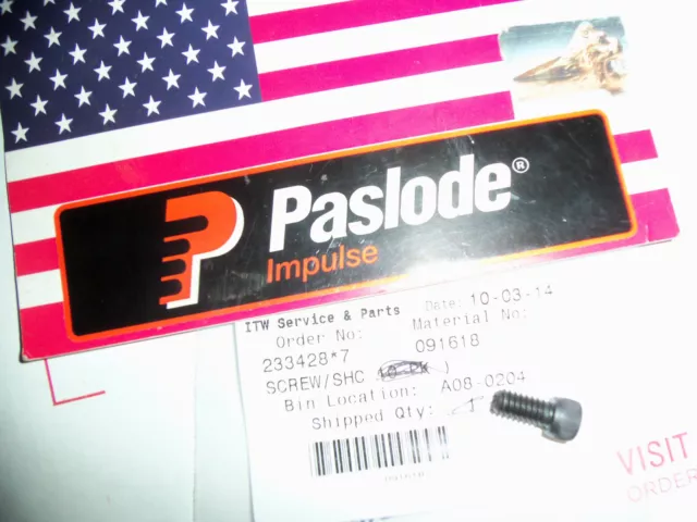 "NEW" Paslode Part # 091618  Screw, SHCS 1/4-20 x 1/2&quot