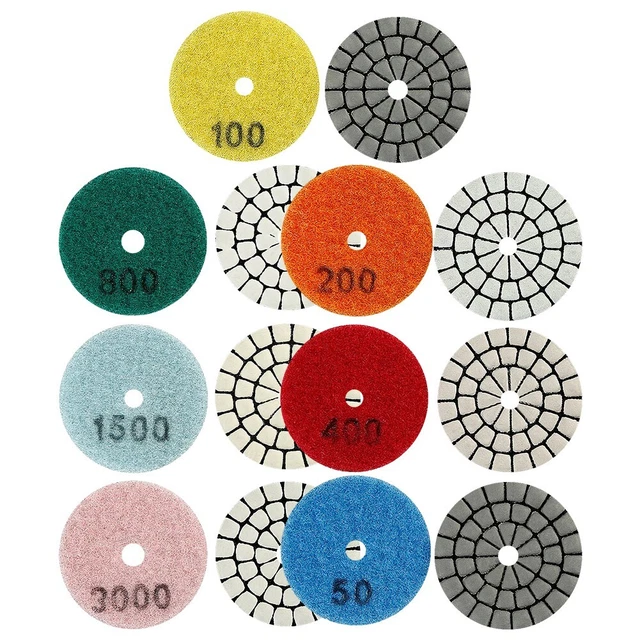 Cuscino lucidante a secco imbottitura lucidante flessibile colore casuale 1pz per marmo granito