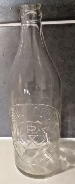 1970's Warrnambool Cordials Pty Ltd 24FL Oz Drink Bottle  Lemonade Vintage