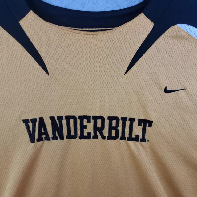 University Of Vanderbilt Commodores Team Nike Fit Dry XXL Short Sleeve Shirt 2