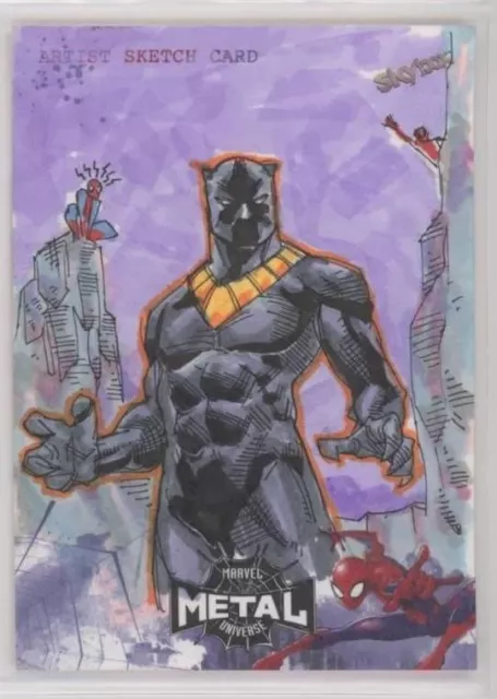 EPACK Spiderman Metal Universe Sketch Card By BNFER - Black Panther