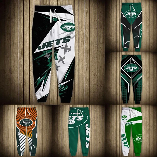 New York Jets Mens Drawstring Sweatpants Gym Workout Pants Jogging Trousers Gift