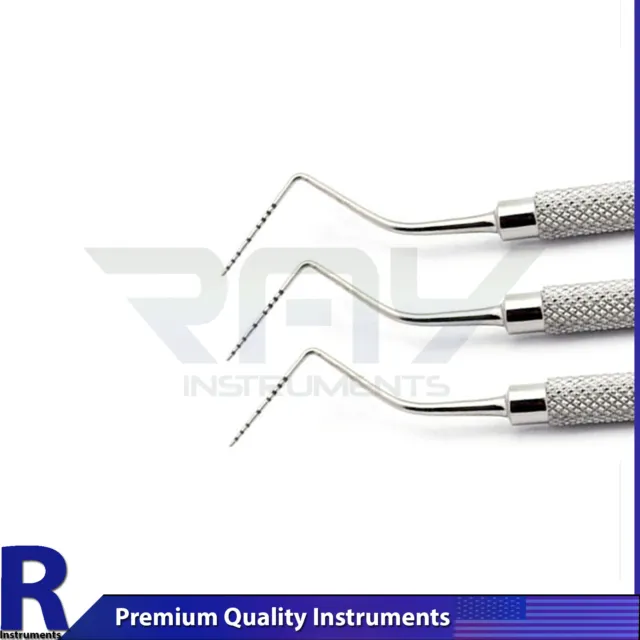 Set of 3 Perio Probes William Dental Periodontal Probes Color Coaded Instruments