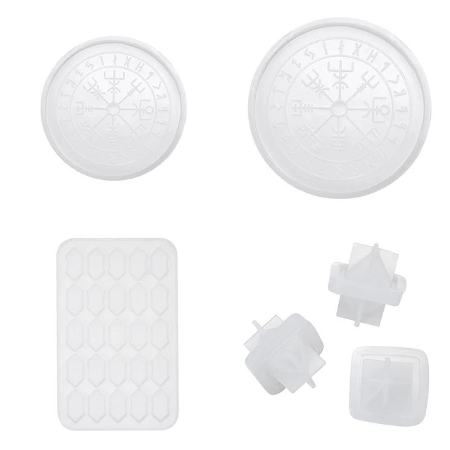 Moule En Silicone Pour Runes Et Cercle De Divination - Résine Époxy - DIY - 2 Pièces