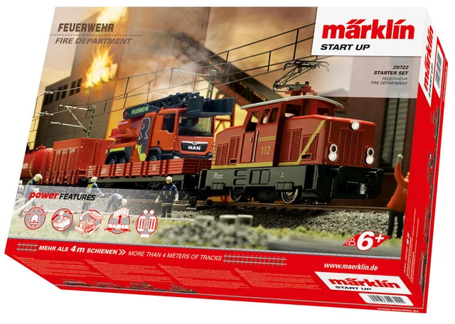 Kit De Démarrage Märklin Pompiers - Train électrique Miniatures - Occasion