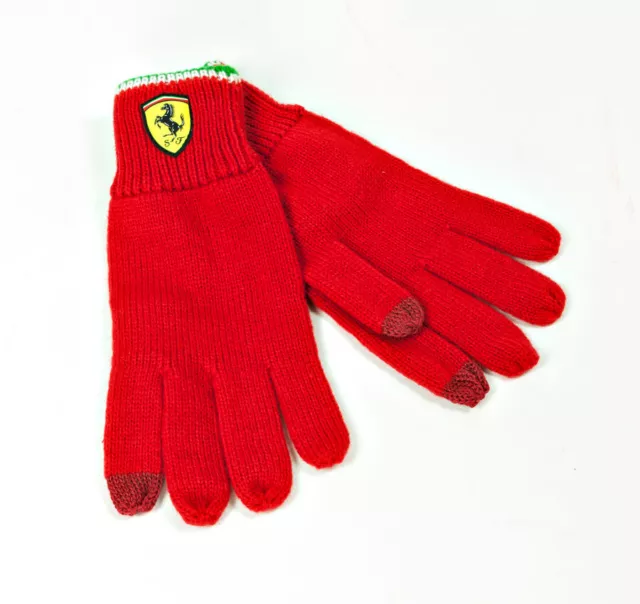 Original Scuderia Ferrari Strick-Handschuhe rot FORMEL 1 MOTORSPORT OFFIZIELL