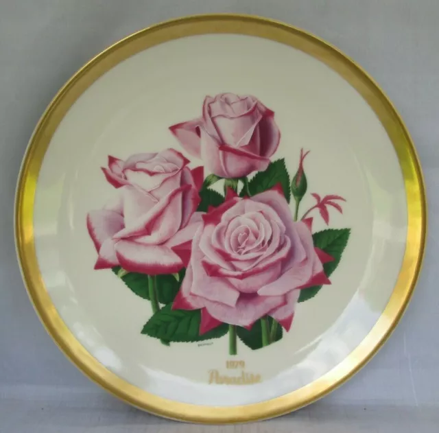 All-American Rose 1979 Paradise - Hybrid Tea Collector Plate by Luther Bookout