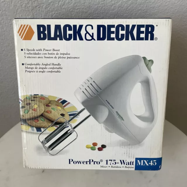 BLACK & DECKER PowerPro 250-Watt Hand Mixer, 5 Speeds, Comfort-Grip  Handle, Spatula Attachment
