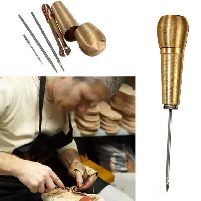 Kit D'Outils De Réparation Cuir GDZTBS - Alène à Coudre, Poinçon Pour Chaussures Et Sacs