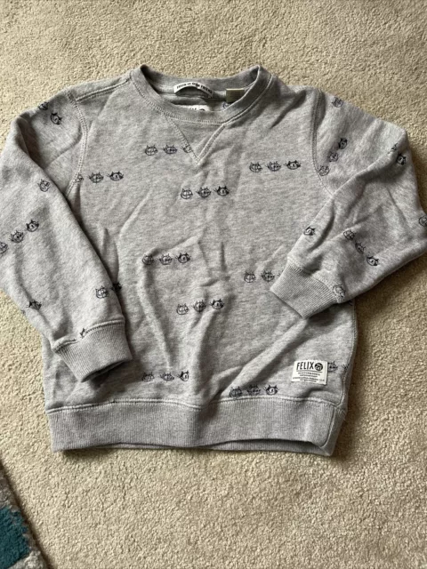 BOYS SCOTCH AND Soda Felix Cat Grey Sweater 4years 14.99