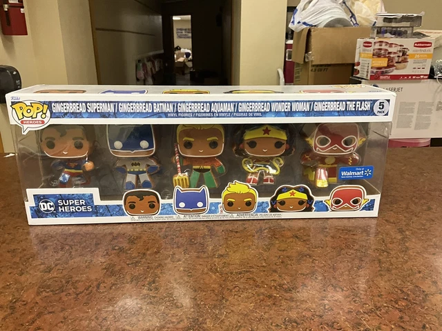 Funko Pop Heroes Gingerbread 5 Pack Walmart Exclusive-DAMAGED