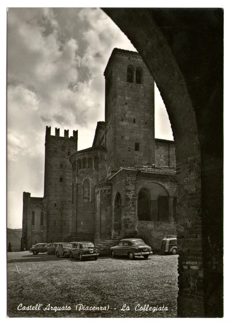 Cartolina - Castell'Arquato (Piacenza) - La Collegiata - FG - NV