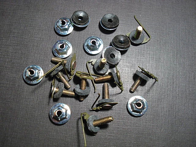 Auveco NORS Fender & Door Molding Clips – 10 Pack For Ford, 1/2-5/8 Sealer Nuts, USA Made