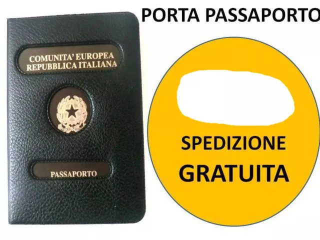 Porta Passaporto 13, 5 X 10 Cm Porta Tessera -Cover Passport Black Or Brown (01)