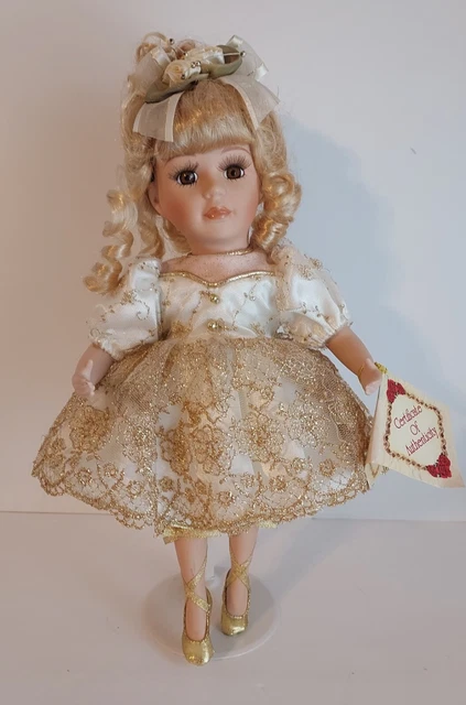 Collectors Choice Fine Bisque Porcelain Doll Ballerina Dan Dee 13 Inch No Box