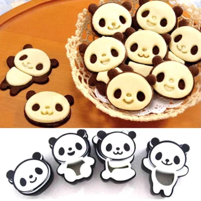 4 stampi Panda stampo forma formine stampino biscotti dolci torte cake design