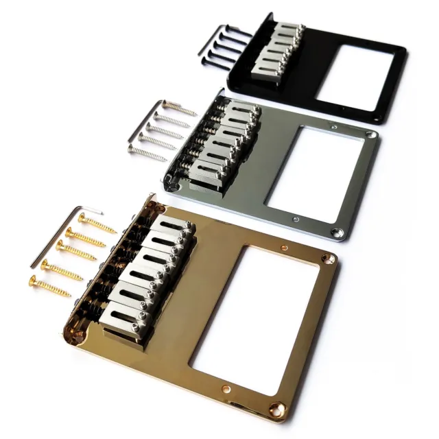 Telecaster Tele Humbucker Bridge 6 Steel Sustainer saddles – Chrome Black Gold