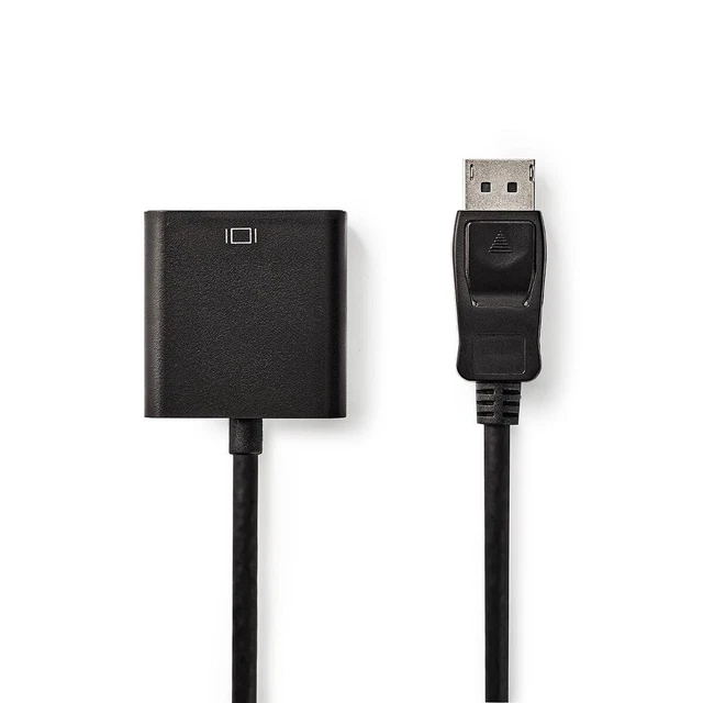 Nedis DisplayPort -VGA-Kabel | DisplayPort-Stecker - VGA-Buchse | 0,2 m | Schwar
