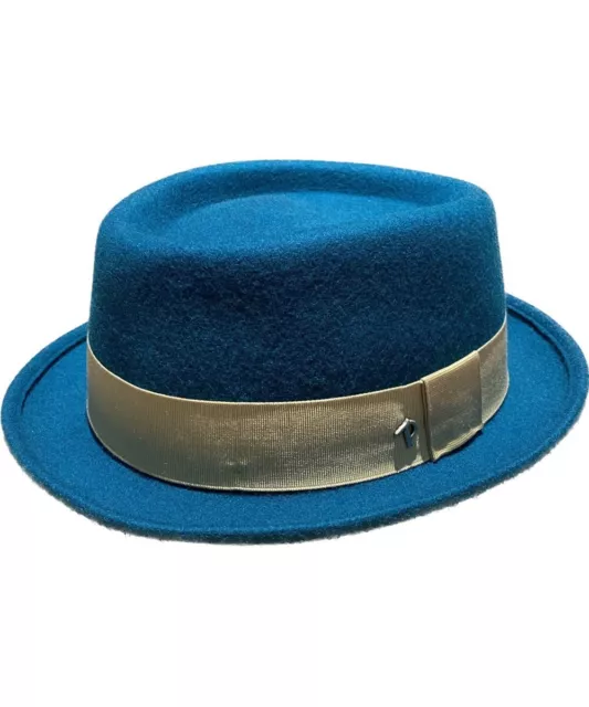 Panizza Imperia cappello trilby 58 cm, Chianti feltro lana blu petrolio IMPERIA2