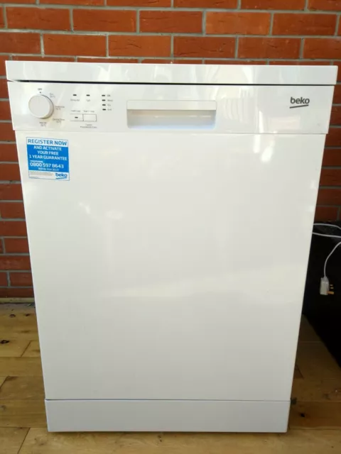 Beko DFN04210 Full Size Freestanding Dishwasher - White