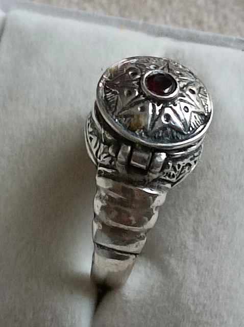 Bague Ancienne En Argent Massif 925 - Taille 60 - Poids 5g - Occasion - France