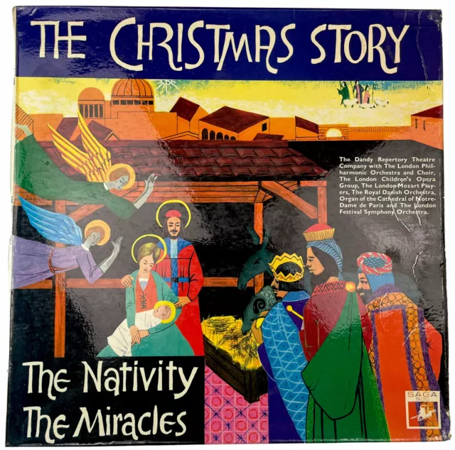 The Christmas Story Nativity Miracles Vinyl Record 12” 33 RPM SOC 1056 Saga 1967