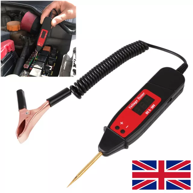 Automotive Car 12V 24V Heavy Duty CIRCUIT TESTER Wire Test Lamp Light Probe Tool