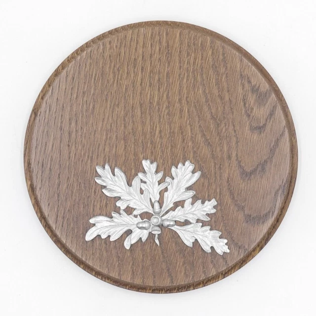 Placa de Jabalí Tablero Keiler Redondo Braun Af 15cm Hoja Roble Portada 6