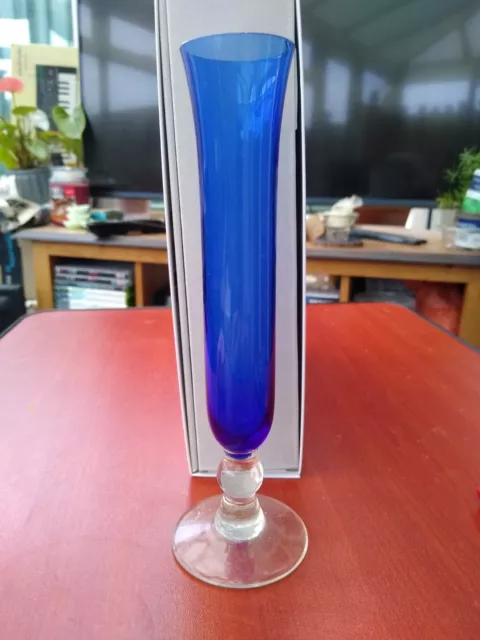 Cobalt Blue Glass Bud Vase