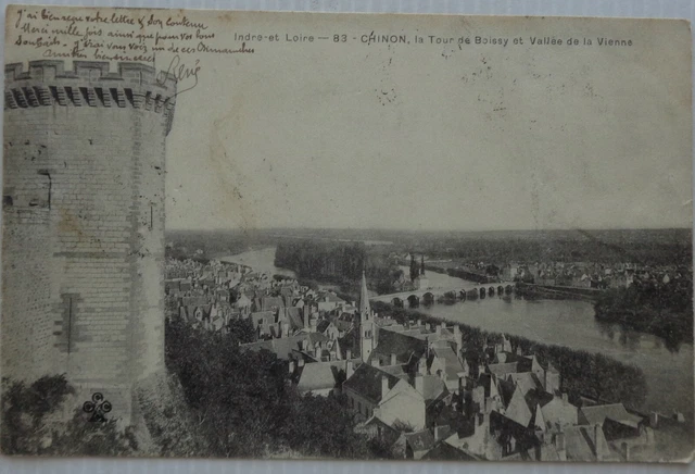 CHINON 37 cpa Boissy Tower and Vienna Valley Good Condition 1903